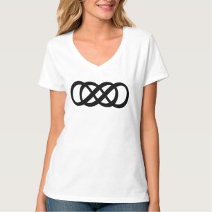 Black Double Infinity Symbool T-shirt