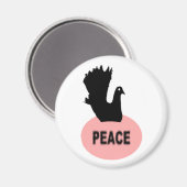 Black Dove Magnet de la paix (Recto/Verso)