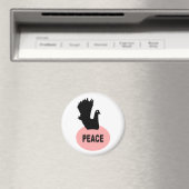 Black Dove Magnet de la paix (In Situ (Lave-vaisselle))