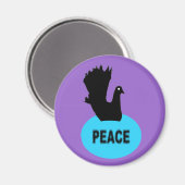 Black Dove Magnet de la paix (Recto/Verso)