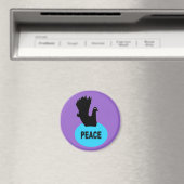 Black Dove Magnet de la paix (In Situ (Lave-vaisselle))