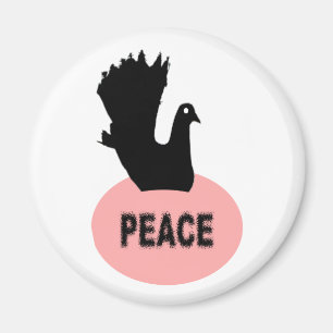 Black Dove Peace Magnet Magneet