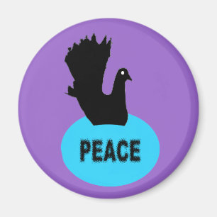 Black Dove Peace Magnet Magneet