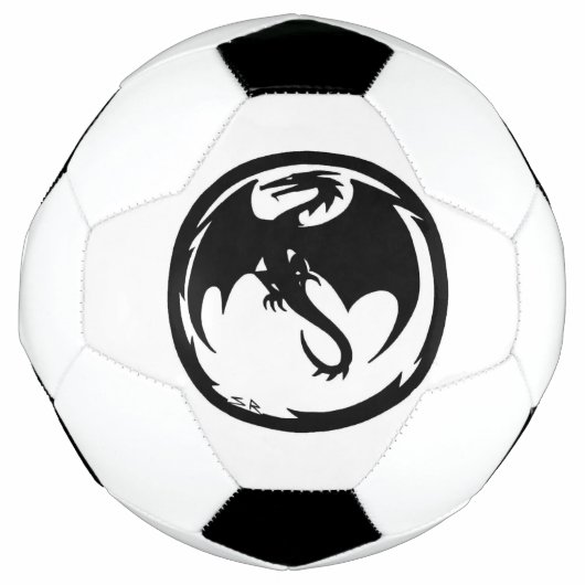 Black Dragon balle de football blanc (Devant)