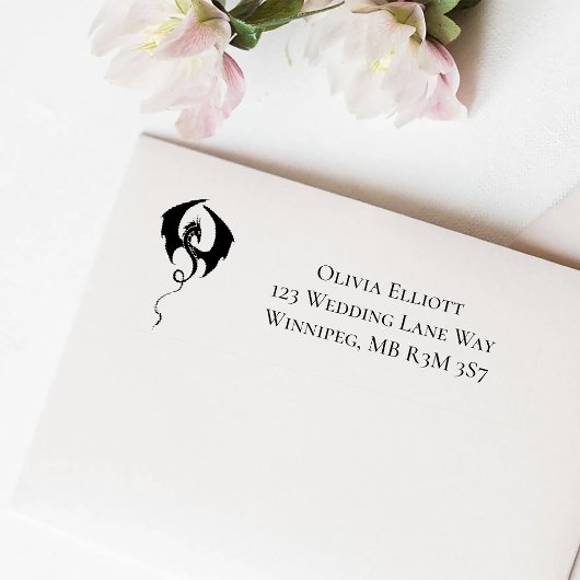 Black Dragon bruiloft Zelfinktende Stempel