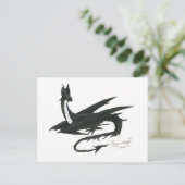 Black_Dragon_by_angel_wolfmaiden Briefkaart (Staand voorkant)