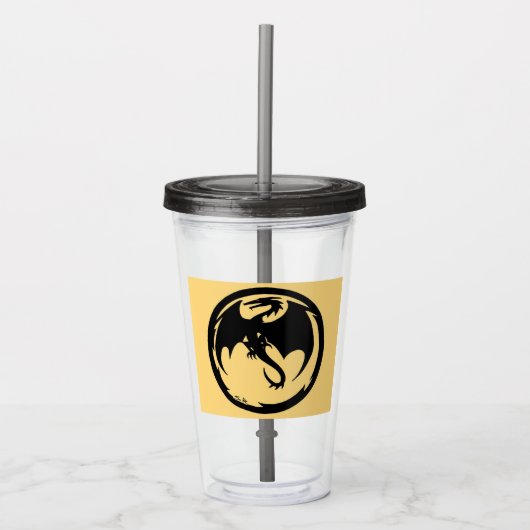 Black Dragon Gold acryltumbler Acryl Drinkbeker (Voorkant)