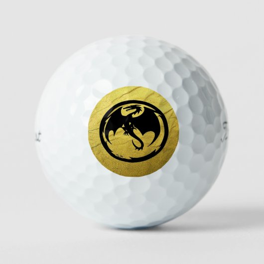 Black Dragon Gold Veine Titleist Pro V1 balles de (Recto)