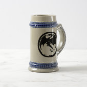Black Dragon linkerhand bier stein Bierpul (Voorkant rechts)