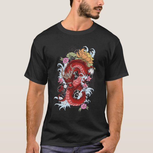 Black Dragon Mannen T-Shirt (Voorkant)