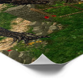 Black Dragon ontmoet Unicorn Fantasy Poster (Hoek)