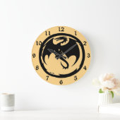 Black Dragon or horloge murale avec numéros (Maison)