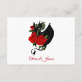 Black Dragon Red Roses Fantasie Informatiekaartje (Achterkant)