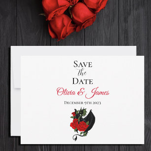 Black Dragon Red Roses Fantasie Save The Date