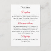 Black Dragon Red Roses Fantasy Bruiloft Informatiekaartje (Voorkant)