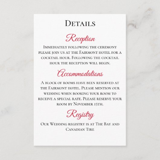 Black Dragon Red Roses Fantasy Bruiloft Informatiekaartje (Voorkant)