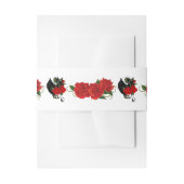 Black Dragon Red Roses Fantasy Bruiloft Uitnodigingen Wikkel (Voorkant Voorbeeld)