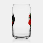 Black Dragon Red Roses Lavendel Blikvorm Glas (Links)