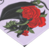 Black Dragon Red Roses Lavendel Tafelkleed (Gekanteld)