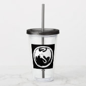 Black Dragon rook acryltumbler Acryl Drinkbeker (Voorkant)