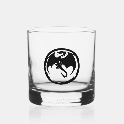 Black Dragon rotsen glas (Voorkant)