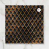 Black Dragon Scales Gouden Verjaardag Dank u Bedankjes Labels (Achterkant)