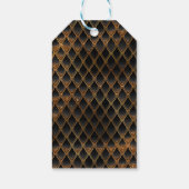 Black Dragon Scales Gouden Verjaardag Dank u Cadeaulabel (Achterkant)