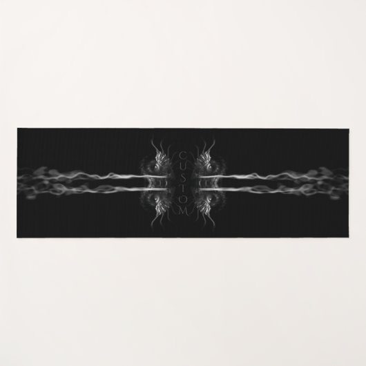 Black Dragon Smoke met Naam of Monogram Yogamat (Voorkant (horizontaal))