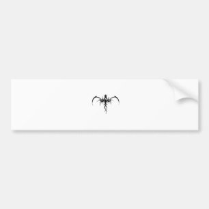 Black dragon tattoo bumpersticker