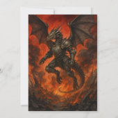 Black Dragon Warrior Verjaardag Kaart (Achterkant)