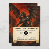 Black Dragon Warrior Verjaardag Kaart (Voorkant / Achterkant)