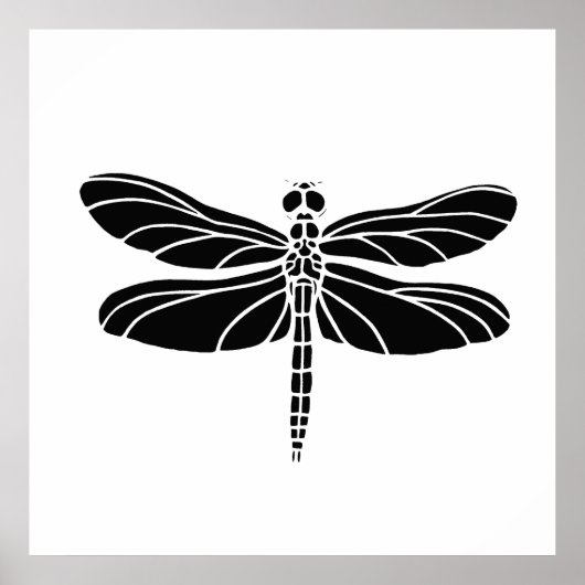 Black Dragonfly Poster (Voorkant)