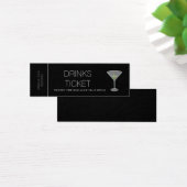 Black Drink Billet de mariage Réception Mini carte (Bureau)