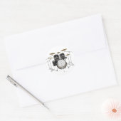 Black Drum Kit: Ronde Sticker (Envelop)