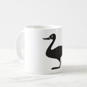 Black Duck Bird Icon Koffiemok (Voorkant links)
