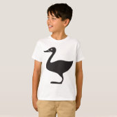 Black Duck Bird Icon T-shirt (Voorkant volledig)