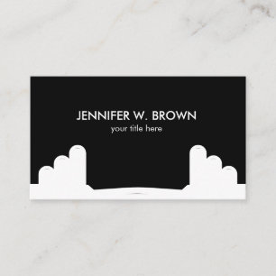 Black Dumbbell Fitness Trainer Coach Sport Visitekaartje