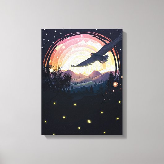 Black Eagle Canvas Print (Voorkant)