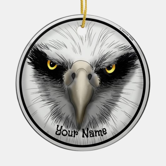 Black Eagle Keramisch Ornament (Voorkant)