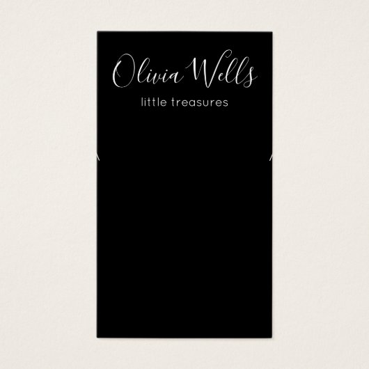 Black Earring Jewelry Display Kaart (Voorkant)