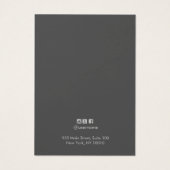 Black Earthy Earring Jewelry Display Visitekaartje (Achterkant)