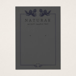 Black Earthy  Earring Jewelry Display Visitekaartje