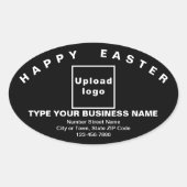 Black Easter Business Oval Shape Sticker (Voorkant)