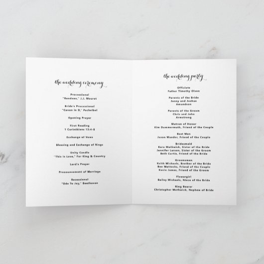 Black Eat, Drink en getrouwd zijn bruiloft Programma (Binnen)