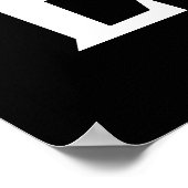 Black Eat here Wall Art Poster afdrukken (Hoek)