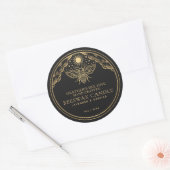 Black Editable Tarot Honeybee Étiquette (Enveloppe)