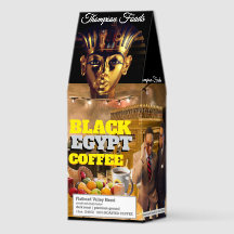 BLACK EGYPT Coffee, 12oz Bag, Dark Roast, Flath Ro