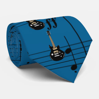 Black Electric Guiters Royal Blue Stropdas