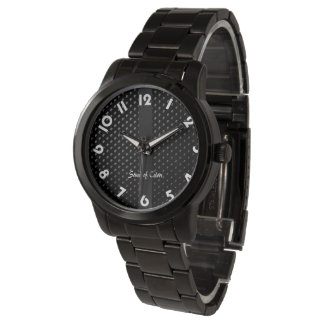 Black Elegance-armster Horloge