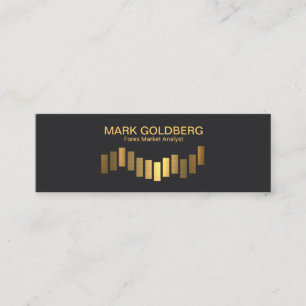 Black Elegance Gold Stock Graph Forex Dealer Mini Visitekaartje